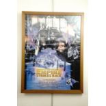 A "Star Wars: The Empire Strikes Back" movie poster, framed and under glass, 86 x 65 cm