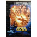 A Star Wars original film poster, framed under glass, 83 x 63 cm