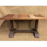 A contemporary African carved hardwood coffee table, 88 cm x 42 cm x 47 cm