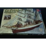 A Contsructo "Le Pourquoi-Pas" 1:80 wooden scale model ship kit