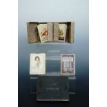 Vintage playing cards including 1920s CHS "White Olive Soap" and Bergen Line "M S Venus" promotional