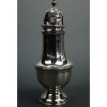 A shouldered baluster silver caster, Adie Brothers, Birmingham, 1913, 18 cm
