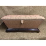 A George IV / William IV upholstered sarcophagus form Ottoman, 109 cm x 50 cm x 47 cm