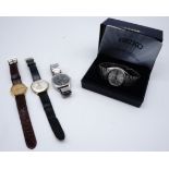 1970s Record De Luxe stainless steel automatic and other wristwatches