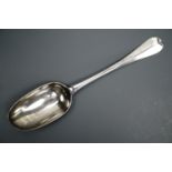 A George I Britannia standard silver Hanoverian rat tail pattern table spoon
