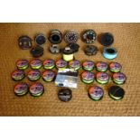 Eight fly fishing reels including a Vision and spare spool together with a quantity of Ultima