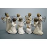 Seven Willow Tree angels together with "Wisdom"