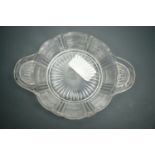 A Victorian Henry Greener pressed glass dish, 16 cm