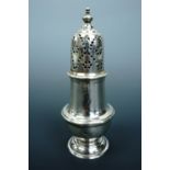A Late Victorian silver caster, of Georgian shouldered baluster form, 48 g, 11.5 cm
