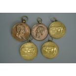 A group of early 20th Century Belgian agricultural prize medallions