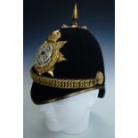 A post-1901 Border Regiment officer's Home Service pattern "blue cloth" helmet