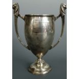 A 1920s Brampton Agricultural Society silver trophy cup "given by Right Hon. The Earl of Carlisle,