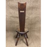 A late 19th Century Arts and Crafts spinning stool, 89 cm