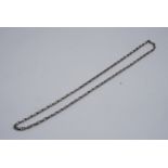 A silver marine link neck chain, 62 cm