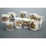 A quantity of royal commemorative tea and coffee mugs