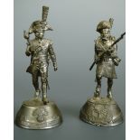 Two Charles C Stadden (1919-2002) pewter 18th / 19th soldiers, 13 cm