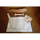 A part-completed Constructo 1:94 wooden scale model of HMS Victory, with plans etc