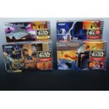 A quantity of boxed Micro Machine Star Wars vehicles etc, together with other boxed characters etc