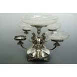 A Thomas Latham & Earnest Morton of Birmingham 1897 electroplate sweetmeat dish / table centrepiece,