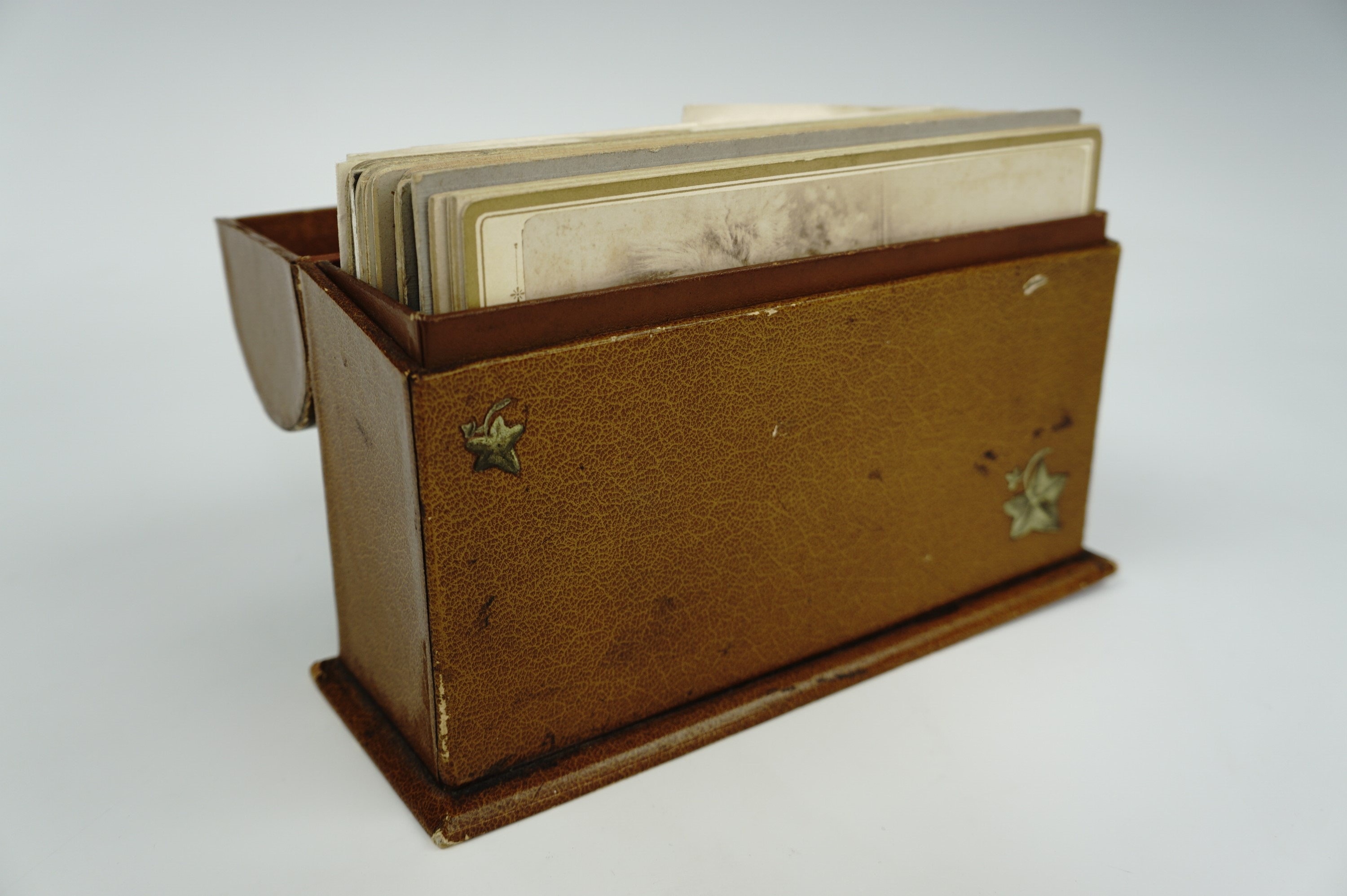 A quantity of Victorian cartes de visite, in a faux leather desk-top case - Image 2 of 2