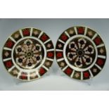 A pair of Royal Crown Derby Imari plates