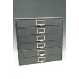 A contemporary set of office stationery drawers, 38 cm x 38 cm x 25 cm