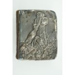 A miniature silver fronted and leather bound 'Hymns Ancient and Modern' book, Henry Matthews,