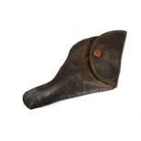 A late 19th / early 20th Century revolver holster, 21 cm