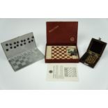 Three pocket / travelling chess sets