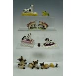 19th Century and other miniature ceramic animals etc, (largely a/f)