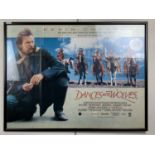 A framed period poster for the film 'Dances With Wolves', 100 x 75 cm