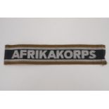 A German Third Reich Afrikakorps cuff title