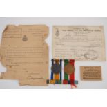 A Great War Mercantile Marine medal and document group