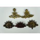 ANZAC and Royal Malta Artillery cap badges