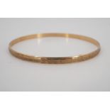 A 9 ct gold bangle, 6.5 cm, 5.8 g