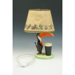 A period Carlton Ware Guinness advertising table lamp and shade, GA/2178