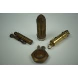 A Great War period French novelty cigarette lighter in the form of an artillery shell, a trench