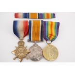 A 1914-15 Star, British War and Victory medals to 4261 Pte - A Sjt H Harrison, Welsh Regiment