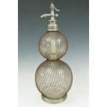 A large late 19th / early 20th Century Baxendale & Co double gourd soda siphon, 50 cm