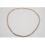A 9 ct gold box link neck chain, 41 cm, 8.7 g