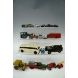 Vintage die-cast toy cars etc including a Tri-ang clockwork tinplate Jeep