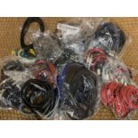 A quantity of recording studio guitar and instrument leads