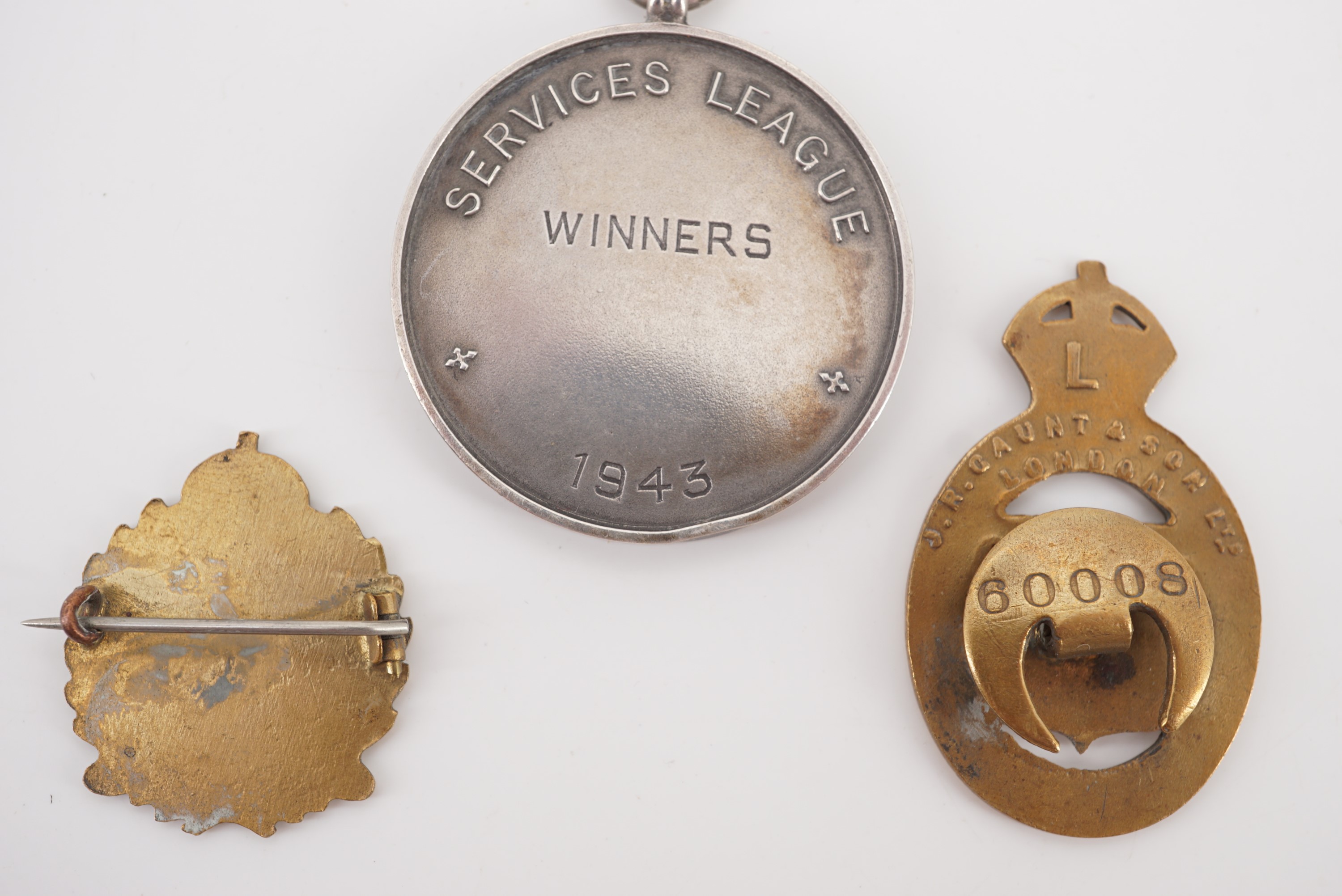 A 1943 West India Football Association Services League winner's medal, together with a 1915 - Image 2 of 2