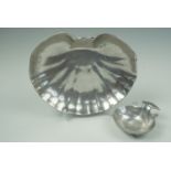 A Wilton Mount cast aluminium alloy shell-shaped dish designed by Brice Fox, together with