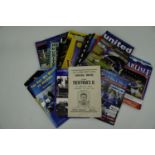 A quantity of Carlisle United home and away football programmes including Auto Windscreens Shield