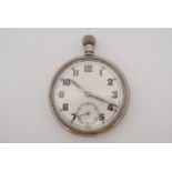 A Second World War GSTP pocket watch, (a/f)