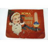 A boxed set of vintage "Noma Bubble Lights" Christmas tree decorations