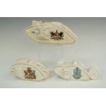 Great War crested china tanks