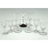 A group of early 19th Century wine glasses