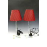 A pair of contemporary Laura Ashley table lamps, 46 cm